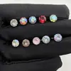 Auténticos Piercings de Lengua y Oreja de Acero de Titanio Brillante de 6 mm con Rosca Interna 1.0 Base Plana Body Piercing Yiwu Transfronterizo