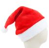 Sombrero de Navidad de felpa corta borde rizado no suelta pelo Sombrero de copa navideño Decoraciones navideñas Fiesta de Navidad Vestido festivo