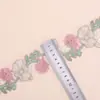Saia com bainha bordada tridimensional multicolorida vestido de noiva decoração de casa acessórios de vestuário DIY feitos à mão