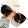 Gafas de sol polarizadas anti-UV de alta definición para mujer, sensación de alta gama, montura grande, estilo 'old money', gafas de sol redondas, protección solar UV400