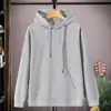 Nueva colección de otoño e invierno: sudadera con capucha de algodón pesado, top liso de manga larga, holgado y casual, prenda exterior versátil, chaqueta con capucha
