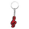 Festival de Música Nota Musical Creativa Forma de Guitarra Llavero Colgante Plástico Blando PVC Colgante para Mochila Escolar Disponible en Stock Mayoreo