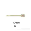 Pasador con Diamante de Circonita, Accesorio de Cabello de Alta Gama, Pinza para Flequillo Lateral, Pasador de Moda para Mujer, Pasador Tachonado con Circonita