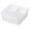 Caixa de Armazenamento com Drenagem Caixa de Conservação para Geladeira Caixa de Refrigeração Selada para Frutas Cozinha Alimentos Cesto com Drenagem de Quatro Compartimentos Suporte de Armazenamento