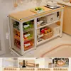Estante de Almacenamiento para Cocina, Mesa Multifuncional de Piso de Múltiples Niveles para el Hogar, Ultra Estrecha, Mesa de Trabajo, Gabinete de Almacenamiento, Gabinete Lateral Estrecho