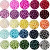 3-10mm color sólido ABS redondo perforado imitación perla hecho a mano diy joyería pulsera de cuentas pendientes accesorios cuentas perforadas
