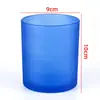 90100 Copo para Vela de Aromaterapia Colorido Fosco com Tampa 400ml Garrafa de Aromaterapia Garrafa de Vidro para Vela de Aromaterapia Doméstica