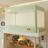 2026 Nuevo Modelo Cama de Estudiante Mosquitero Dormitorio Bloqueo de Luz a Prueba de Polvo Cama Superior de Dos Pisos para Estudiantes Mosquitero de Tres Puertas