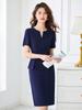 Vestido profesional Verano para mujer Temperamento de alta gama Ajustado Moda Estilo occidental Trabajador de oficina Manga corta Ropa de trabajo para tienda de joyería
