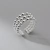 Anillo de cuentas redondas de tres capas creativo estilo ins moda personalidad combinable estilo frío temperamento moderno pulsera suministro de comercio electrónico