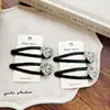 Elegante y Lujoso Clip para el Pelo de Satén con Forma de Corazón de Pedrería, Clip BB, Textura Exquisita, Clip para Flequillo, Accesorio para el Cabello para Mujeres