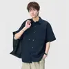 Camiseta Polo Versátil de Manga Curta Estilo Japonês Soltinha de Verão Marca Tendência Novo Modelo 2026 Controle de Preço Masculino 108