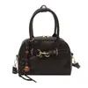 Bolsa de Almofada de Mão com Cinto de Couro Retrô para Mulheres 2025 Nova Tendência de Inverno Moda de Luxo Elegante Bolsa de Ombro Único Transversal