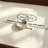 Anel de sete contas com alta retenção de cor, banhado a ouro 24K, com contas multicoloridas, acessório de anel aberto estilo chinês, acessório de mão popular para lives