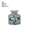 Jarrón de porcelana azul y blanco de estilo chino nuevo, jarrón para flores secas, arreglo floral, decoración para sala de estar, decoración de jarrón de cerámica pintado a mano
