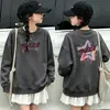 Roupas para Meninas Moda Primavera e Outono 2026 Moletom de Lã Estampado para Bebê Menina Solto Versátil Gola Redonda Quente Tendência
