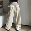 Pantalones Rayados Estilo Coreano Primavera y Verano Nuevo Modelo 2026 con Diseño Lateral de Secado Rápido Pantalones Largos Casuales Adelgazantes Retro Pantalones de Trabajo
