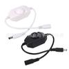 Atenuador de barra de luz LED monocromática perilla de atenuación en línea interruptor atenuador 12-24v Blanco Negro