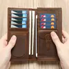 Cartera Larga de Cuero Genuino de Alta Gama para Hombre, Bolso de Mano Retro de Negocios Portátil, Cartera Hecha a Mano de Piel de Vaca, Venta al por Mayor de Comercio Exterior