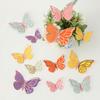 Papel Tapiz Decorativo Estéreo Mariposa Recortada en 3D Transfronteriza Doble Capa Textura Metálica Mariposa Simulada Mixta Pegatina de Pared