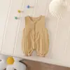 Ropa para Bebé Primavera y Otoño Overoles de Terciopelo para Hombres y Mujeres, Nueva Moda Holgada Ropa Exterior, Monos sin Mangas Versátiles