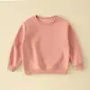Playeras de Primavera para Niños Mayores y Niñas, Sudaderas, Ropa de Primavera y Otoño para Adolescentes, Ropa de Primavera para Niños de Manga Larga de Color Liso