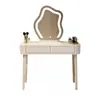 Nuevo modelo de tocador para dormitorio, mesa de maquillaje simple y moderna, gabinete de almacenamiento de lujo ligero, tocador pequeño estilo crema