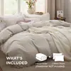 Juego de Funda Nórdica de Tres Piezas Transfronterizo en Color Café con Impresión Digital, Ropa de Cama y Textiles para el Hogar de Comercio Exterior de Amazon