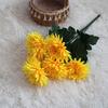 Ramos de crisantemos de aguja de flor simulada crisantemo grande Día de los Difuntos sacrificio flor falsa funeraria flor de seda flores funerarias al por mayor