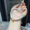 Pulsera de Garra de Gato de Carbón Gato Raíz de Bodhi Pulsera Femenina Jade Blanco Bodhi Niña Juega Pulsera Bodhi de Mano