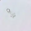 Colgante de Estrella de Cinco Puntas Micro-pavimentado con Circonita de Oro de 14K Colgante de Joyería de Cristal Hecho a Mano Colgante para Pulsera de Perlas DIY Colgante para Collar