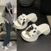 Nuevas Sandalias de Playa Casuales de Dibujos Animados Lindos de Moda Ins para Mujer, Verano, Suela Gruesa, Antideslizantes para Exteriores, Slip-On