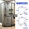 Mampara de Vidrio Templado Integrada para Ducha Puerta Corredera Baño Higiene Ducha Corredera Arco Redondo Nuevo