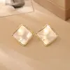 Pendientes de Tachuela Cuadrilátero Irregular de Diseño Creativo Moda de Gama Alta Simples Atmosféricos Joyería para Orejas Personalidad Accesorios de Nicho Tendencia