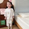 Pijama de niña de comercio exterior para niños, verano, manga corta, fino, dibujos animados, niños grandes, verano, ropa de casa nueva, venta al por mayor