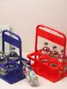 Cesta de Armazenamento Portátil Dobrável de Plástico para 6 Garrafas de Cerveja ou Bebidas para Acampamento ao Ar Livre e Piquenique