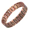 Artículo de Moda Transfronterizo Más Vendido en Europa y América: Pulsera de Cruz de Cobre Rojo Antigua, Pulsera Magnética Vintage, Joyería Versátil y Elegante para Hombre
