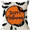 Funda de almohada con cabeza de calabaza naranja de Halloween, venta transfronteriza, Amazon, decorativa, para sofá, funda de cojín, combinación