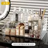 Caja de Almacenamiento para Cosméticos Escritorio Tocador Encimera Acrílico Transparente Escalonado Multicapa Productos para el Cuidado de la Piel Organizador de Perfumes