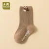 Calcetines para Bebés de 0 a 1 Año, Nuevos Calcetines de Algodón Peinado Transpirables y Absorbentes de Sudor para Primavera y Otoño, Calcetines Antideslizantes para Caminar para Niños Pequeños, Venta al por Mayor 3