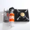 Estufa de cassette para camping al aire libre, estufa de gas pequeña portátil, ideal para picnics al aire libre, preparación de té y barbacoas, una estufa de gas de cassette multifuncional