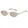 Colección de Gafas de Sol de Metal, Nuevo Estilo de Alta Gama para Mujer, Moda Personalizada Fotografía Callejera, Gafas de Sol Lisas Ojo de Gato Anti-UV para Hombre