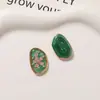 Parches de joyería de aleación con flores secas de resina de camelia perlada exquisita estilo francés Accesorios para pendientes DIY Componentes para llaveros