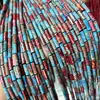 Opcional multicolor 4x13mm cilíndrico pedra semipreciosa tubo cilíndrico Jaspe Impressão