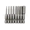 Conjunto de 8 Peças de Brocas Sextavadas 50mm de Comprimento Material S2 Brocas Magnéticas H1.5-H8 Conjunto de Brocas para Parafusadeira