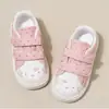 Zapatos Gruesos de Velcro con Lunares Lindos y Femeninos para Niñas 2026 Otoño/Invierno Nuevo Estilo Estudiante Versátiles Zapatos Blancos Pequeños
