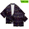 Origem transfronteiriça camisa kimono cardigã de sete mangas impressa em 3D tamanho grande solta casaco moderno masculino e feminino