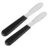 Material de Cor Preto+Prata: Faca de Manteiga de Aço Inoxidável de 4 polegadas com Furos, Faca para Geleia, Faca de Queijo Serrilhada