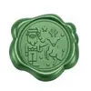 Adesivo de carimbo de cera de vedação verde pinho Série de Natal adesivo de selo para decoração de envelope convite garrafa de vinho presente