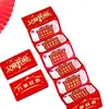 2026 Nuevos Sobres Rojos Plegables Creativos para el Día del Padre con Estampado Dorado, Sensación de Alta Gama, Sobre Rojo Universal para Regalo de Cumpleaños